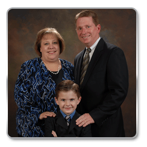 Pastor Tad, Mrs. Pat, and Tyler